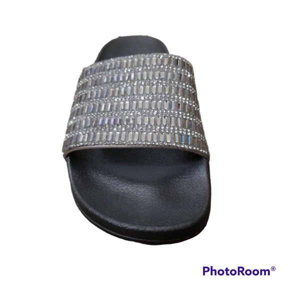 H2K Fabulous Bling Rhinestones Slide On Sandals Women's 8 - Picture 7 of 11